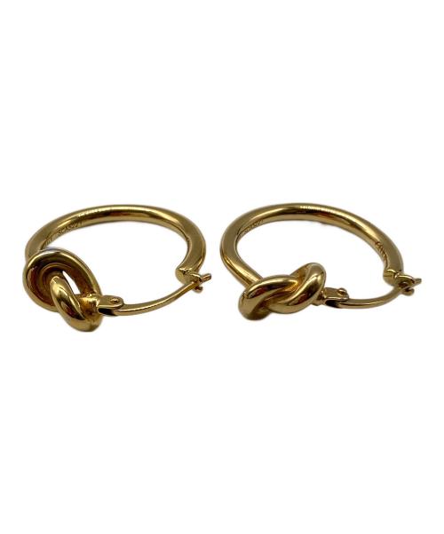 CELINE（セリーヌ）CELINE (セリーヌ) ノットスモールフープピアス ゴールドの古着・服飾アイテム