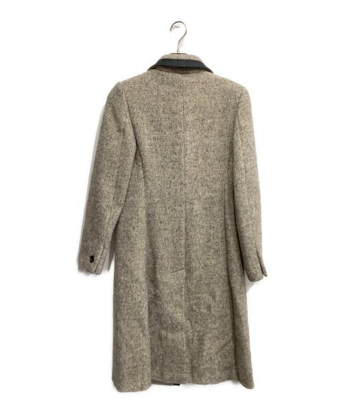 MaxMara（マックスマーラ）MaxMara (マックスマーラ) アルパカ混パイピングシャギーコート グレー サイズ:38の古着・服飾アイテム
