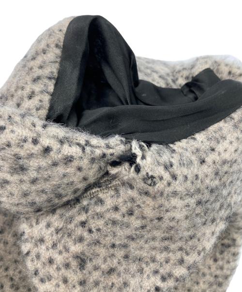 MaxMara（マックスマーラ）MaxMara (マックスマーラ) アルパカ混パイピングシャギーコート グレー サイズ:38の古着・服飾アイテム