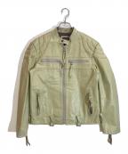 Schottショット）の古着「Padded Classic Leather Jacket/3161014」｜アイボリー