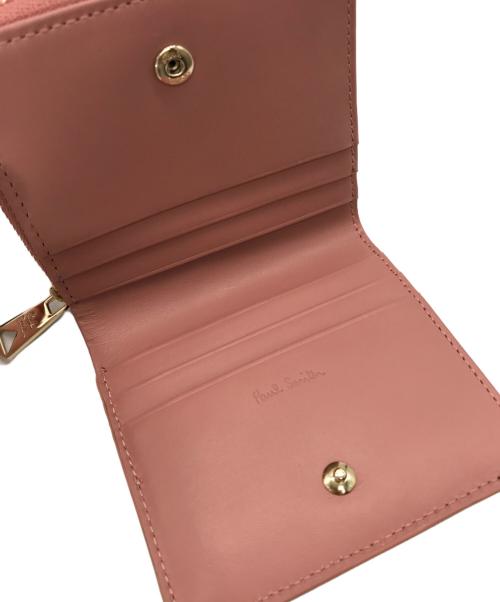 PAUL SMITH（ポールスミス）PAUL SMITH (ポールスミス) カラーブロック二つ折り財布/W442 ピンクの古着・服飾アイテム