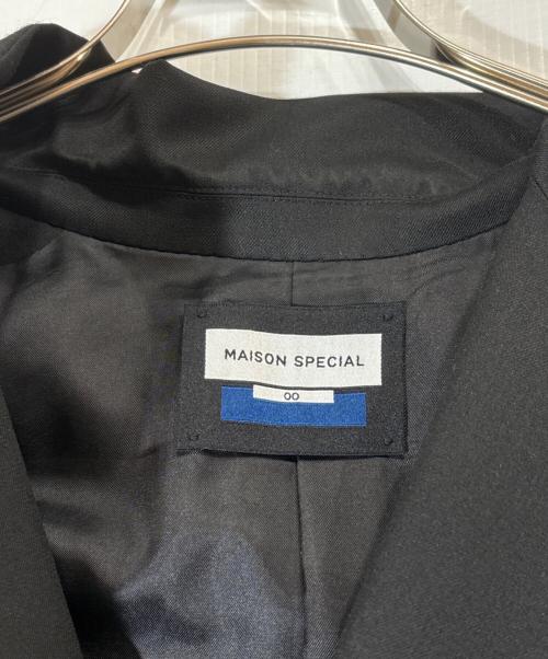 MAISON SPECIAL（メゾンスペシャル）MAISON SPECIAL (メゾンスペシャル) Wool Mix Smooth Prime-Over Peaked Lapel Double Tailored Jacket/11241111209 ブラックの古着・服飾アイテム