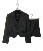 LEANN MOMENTリーンモーメント）の古着「ストライプセットアップ」｜ブラック