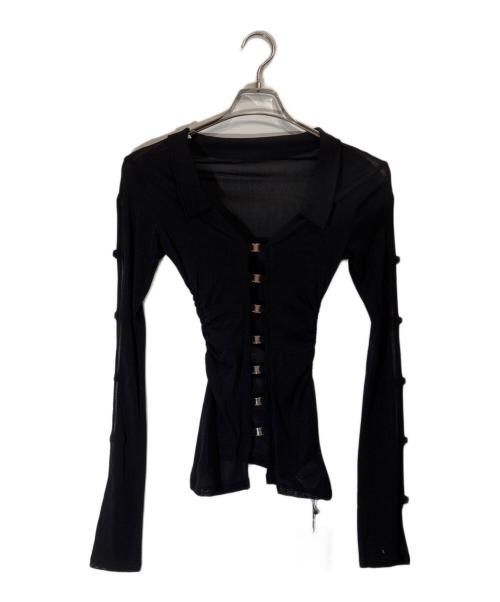 melt the lady（メルトザレディ）MELT THE LADY (メルトザレディ) sheer hook tops/ML31844 ブラック サイズ:Freeの古着・服飾アイテム