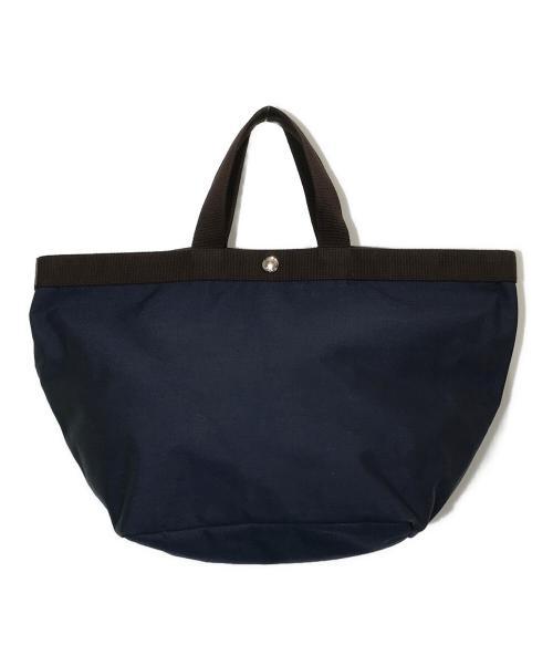 Herve Chapelier（エルベシャプリエ）Herve Chapelier (エルベシャプリエ) コーデュラ舟型トートL ネイビー×ブラウンの古着・服飾アイテム