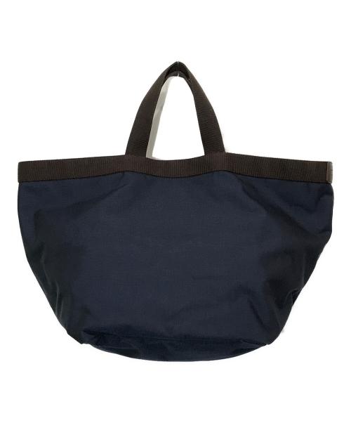 Herve Chapelier（エルベシャプリエ）Herve Chapelier (エルベシャプリエ) コーデュラ舟型トートL ネイビー×ブラウンの古着・服飾アイテム