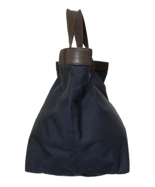 Herve Chapelier（エルベシャプリエ）Herve Chapelier (エルベシャプリエ) コーデュラ舟型トートL ネイビー×ブラウンの古着・服飾アイテム