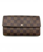 LOUIS VUITTONルイ ヴィトン）の古着「ポシェット・ポルト モネ カルト クレディ/N61724」｜ブラウン