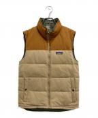 Patagoniaパタゴニア）の古着「Reversible Bivy Down Vest」｜ブラウン×カーキ