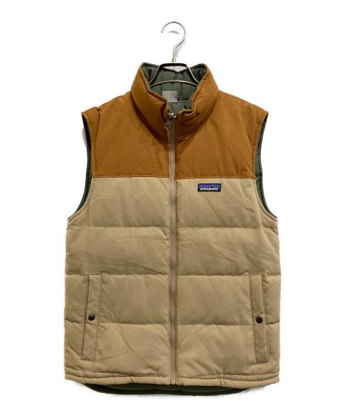 Patagonia（パタゴニア）Patagonia (パタゴニア) Reversible Bivy Down Vest ブラウン×カーキ サイズ:SIZE XSの古着・服飾アイテム