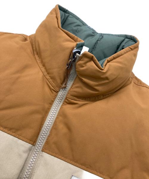 Patagonia（パタゴニア）Patagonia (パタゴニア) Reversible Bivy Down Vest ブラウン×カーキ サイズ:SIZE XSの古着・服飾アイテム
