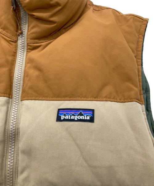 Patagonia（パタゴニア）Patagonia (パタゴニア) Reversible Bivy Down Vest ブラウン×カーキ サイズ:SIZE XSの古着・服飾アイテム