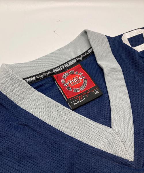 Ruff ryders（ラフ・ライダーズ）Ruff ryders (ラフ・ライダーズ) ホッケーシャツ レッド×ブルー サイズ:XXLの古着・服飾アイテム