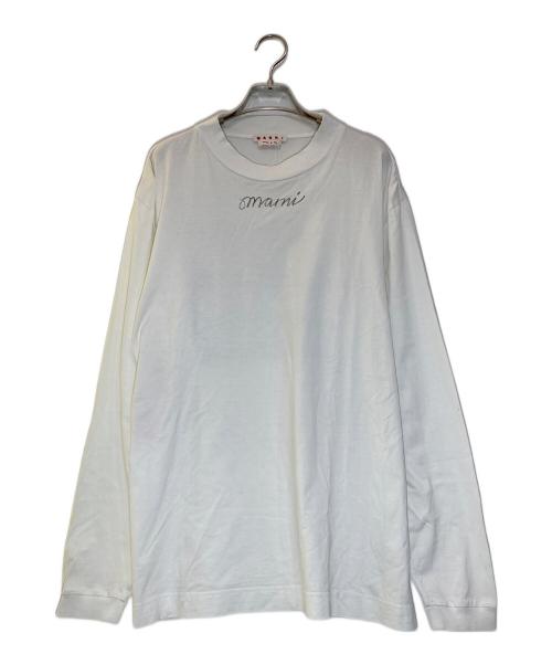 MARNI（マルニ）MARNI (マルニ) モックネック オーバーサイズロンT/HUMU0242P1 ホワイト サイズ:44の古着・服飾アイテム