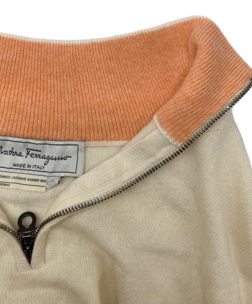 Salvatore Ferragamo（サルヴァトーレ フェラガモ）Salvatore Ferragamo (サルヴァトーレ フェラガモ) カシミヤニット ベージュ サイズ:Lの古着・服飾アイテム