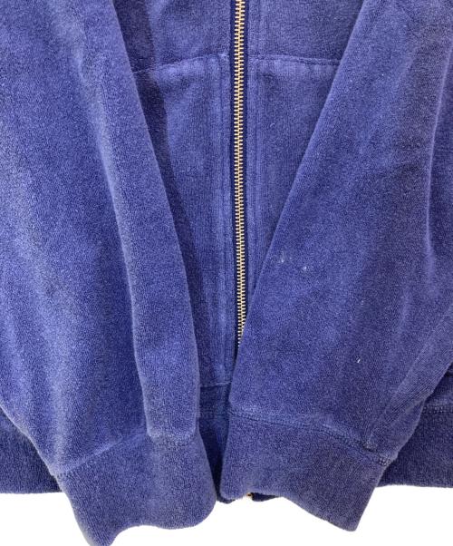 stussy（ステューシー）stussy (ステューシー) パイルジップパーカー ブルー サイズ:Lの古着・服飾アイテム