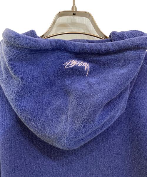 stussy（ステューシー）stussy (ステューシー) パイルジップパーカー ブルー サイズ:Lの古着・服飾アイテム