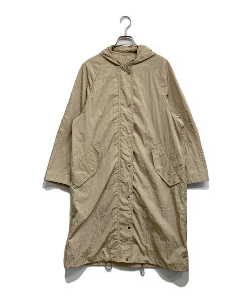 BEAUTY&YOUTH（ビューティーアンドユース）BEAUTY&YOUTH (ビューティーアンドユース) ナイロンシャインタフタフードブルゾンコート/1625-104-4509 ベージュ サイズ:Mの古着・服飾アイテム