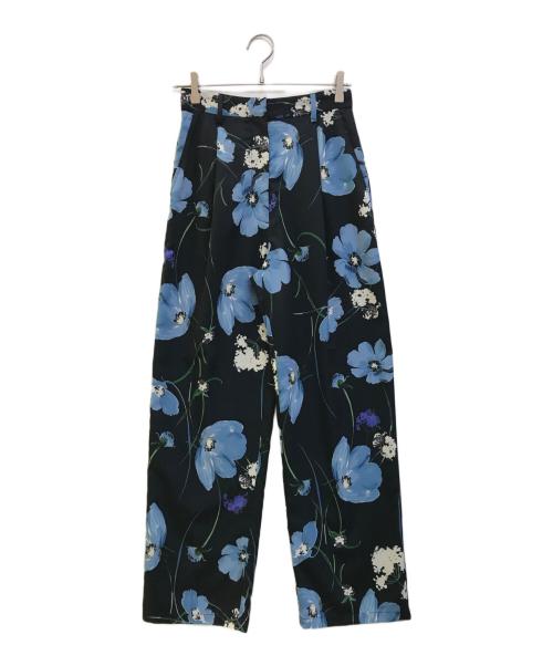 CLANE（クラネ）CLANE (クラネ) MULTICOLORED FLOWER WIDE PANTS/17110-7142 ネイビー サイズ:1の古着・服飾アイテム
