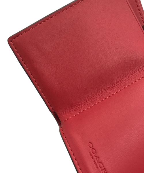 COACH（コーチ）COACH (コーチ) オリガミ スモール トライフォールド ウォレット/CX574 レッドの古着・服飾アイテム