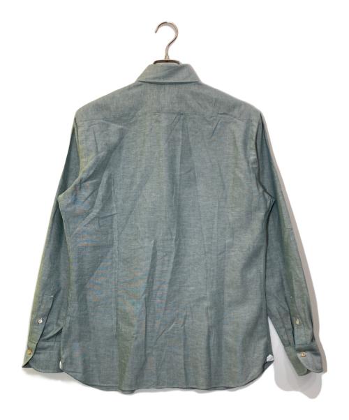BORRELLI（ボレッリ）BORRELLI (ボレッリ) コットンオックスホリゾンタルカラーカジュアルシャツ グリーン サイズ:‐の古着・服飾アイテム