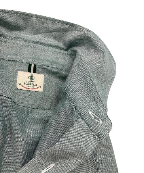 BORRELLI（ボレッリ）BORRELLI (ボレッリ) コットンオックスホリゾンタルカラーカジュアルシャツ グリーン サイズ:‐の古着・服飾アイテム