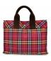 BURBERRY BLUE LABEL（バーバリーブルーレーベル）の古着「ノヴァチェックミニトートバッグ」｜レッド