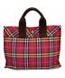 BURBERRY BLUE LABEL (バーバリーブルーレーベル) ノヴァチェックミニトートバッグ レッド：8000円