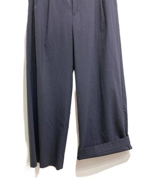 FRAMeWORK（フレームワーク）FRAMeWORK (フレームワーク) ウォッシャブルトロタックワイドパンツ ネイビー サイズ:38の古着・服飾アイテム