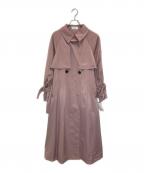 Snidelスナイデル）の古着「グロストレンチコート」｜ピンク