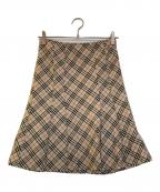 BURBERRY BLUE LABELバーバリーロンドンブルーレーベル）の古着「フレアスカート/FLF64-594-43」｜ベージュ