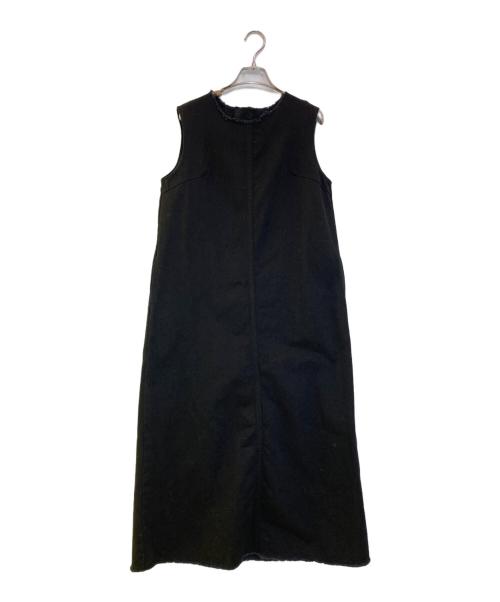 maison de dolce（メゾンドドルチェ）maison de dolce (メゾンドドルチェ) カットオフデニムノースリーブワンピース ブラック サイズ:-の古着・服飾アイテム