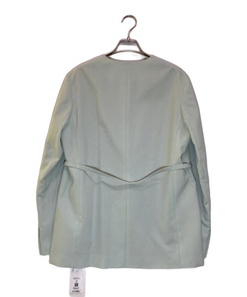 FRAY ID（フレイ アイディー）FRAY ID (フレイ アイディー) ウエストリボンノーカラージャケット グリーン サイズ:SIZE Lの古着・服飾アイテム