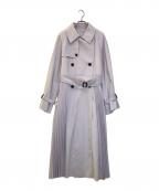 CELFORDセルフォード）の古着「プリーツデザイントレンチコート」｜パープル