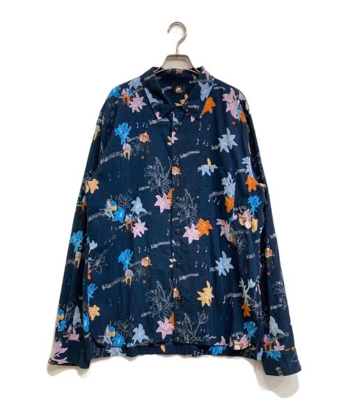 RED EAR（レッドイアー）RED EAR (レッドイアー) 総柄シャツ/182655 ネイビー サイズ:XXLの古着・服飾アイテム