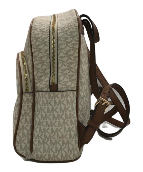 MICHAEL KORS（マイケル・コース）MICHAEL KORS (マイケルコース) ABBEY BACKPACK/35F8GAYB2B ホワイト×ブラウンの古着・服飾アイテム