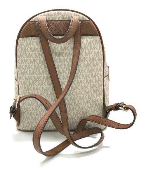 MICHAEL KORS（マイケル・コース）MICHAEL KORS (マイケルコース) ABBEY BACKPACK/35F8GAYB2B ホワイト×ブラウンの古着・服飾アイテム