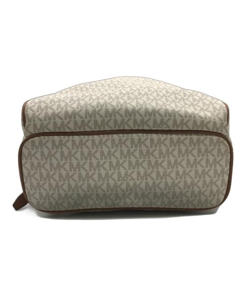 MICHAEL KORS（マイケル・コース）MICHAEL KORS (マイケルコース) ABBEY BACKPACK/35F8GAYB2B ホワイト×ブラウンの古着・服飾アイテム