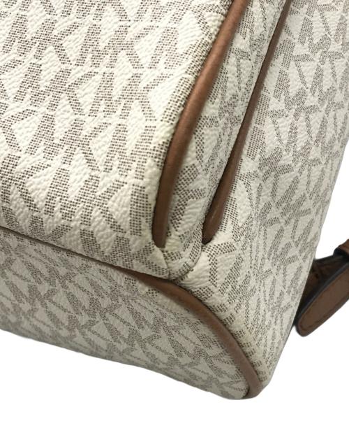 MICHAEL KORS（マイケル・コース）MICHAEL KORS (マイケルコース) ABBEY BACKPACK/35F8GAYB2B ホワイト×ブラウンの古着・服飾アイテム