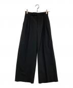 FRAMeWORKフレームワーク）の古着「ウォッシャブルTWタックワイドパンツ/24030220314130」｜ブラック