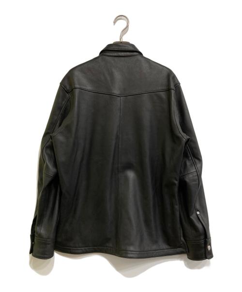 Schott（ショット）Schott (ショット) LAMB LEATHER SHIRT/3111029 ブラック サイズ:Mの古着・服飾アイテム