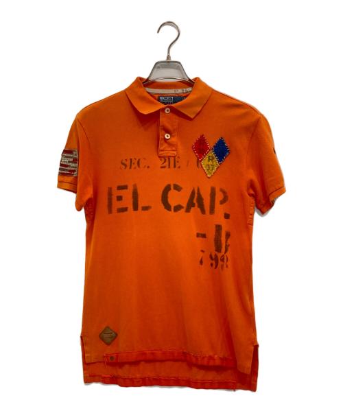 POLO RALPH LAUREN（ポロ・ラルフローレン）POLO RALPH LAUREN (ポロ・ラルフローレン) リメイク風ポロシャツ オレンジ サイズ:Sの古着・服飾アイテム