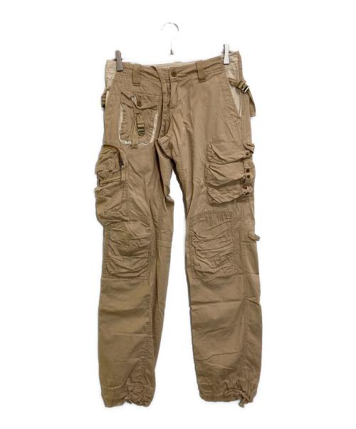 RALPH LAUREN（ラルフローレン）RALPH LAUREN (ラルフローレン) マルチポケットパラシュートパンツ ベージュ サイズ:4の古着・服飾アイテム