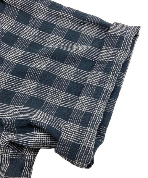 pellepelle（ペレペレ）pellepelle (ペレペレ) オーバーサイズチェックシャツ ネイビー サイズ:XXLの古着・服飾アイテム