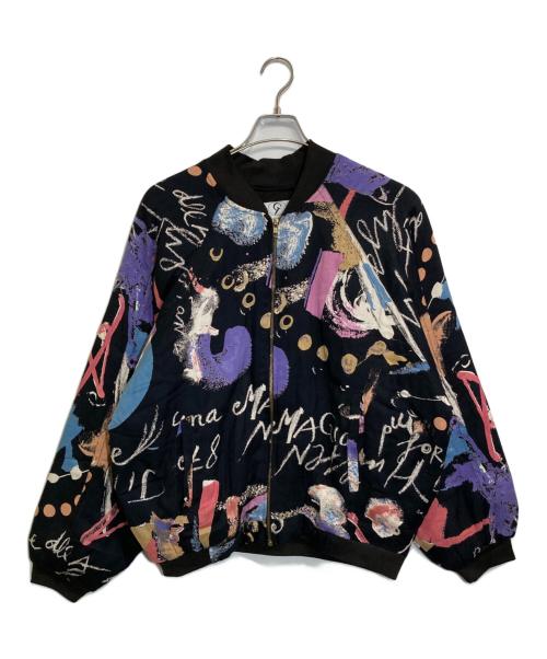 GOOUCH for men（グーチ）GOOUCH for men (グーチ) 総柄ジップブルゾン ブラック サイズ:-の古着・服飾アイテム