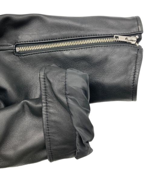 SHIPS JET BLUE（シップスジェットブルー）SHIPS JET BLUE (シップスジェットブルー) ラムレザージャケット ブラック サイズ:Lの古着・服飾アイテム