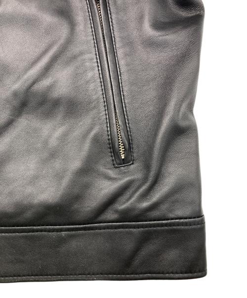 SHIPS JET BLUE（シップスジェットブルー）SHIPS JET BLUE (シップスジェットブルー) ラムレザージャケット ブラック サイズ:Lの古着・服飾アイテム