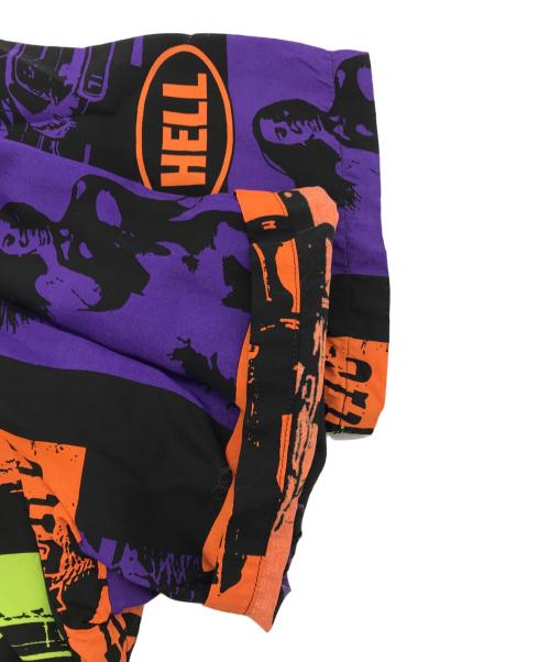 Hysteric Glamour（ヒステリックグラマー）Hysteric Glamour (ヒステリックグラマー) HYSTERIC HELL柄 オープンカラーシャツ パープル×オレンジ サイズ:XLの古着・服飾アイテム