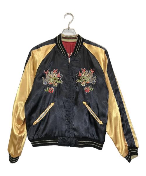 東洋エンタープライズ（トウヨウエンタープライズ）東洋エンタープライズ (トウヨウエンタープライズ) リバーシブルスカジャン/五重塔 ブラック×レッド サイズ:Mの古着・服飾アイテム