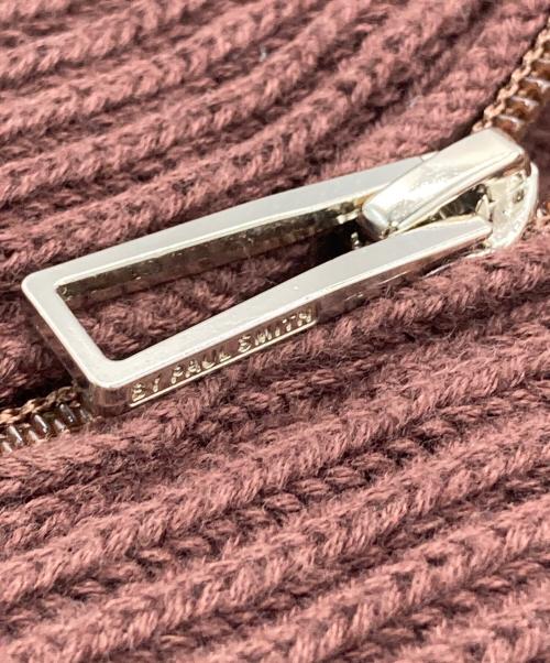 PS Paul Smith（ＰＳポールスミス）PS Paul Smith (ＰＳポールスミス) サイドストライプハーフジップアップニット ブラウン サイズ:Lの古着・服飾アイテム